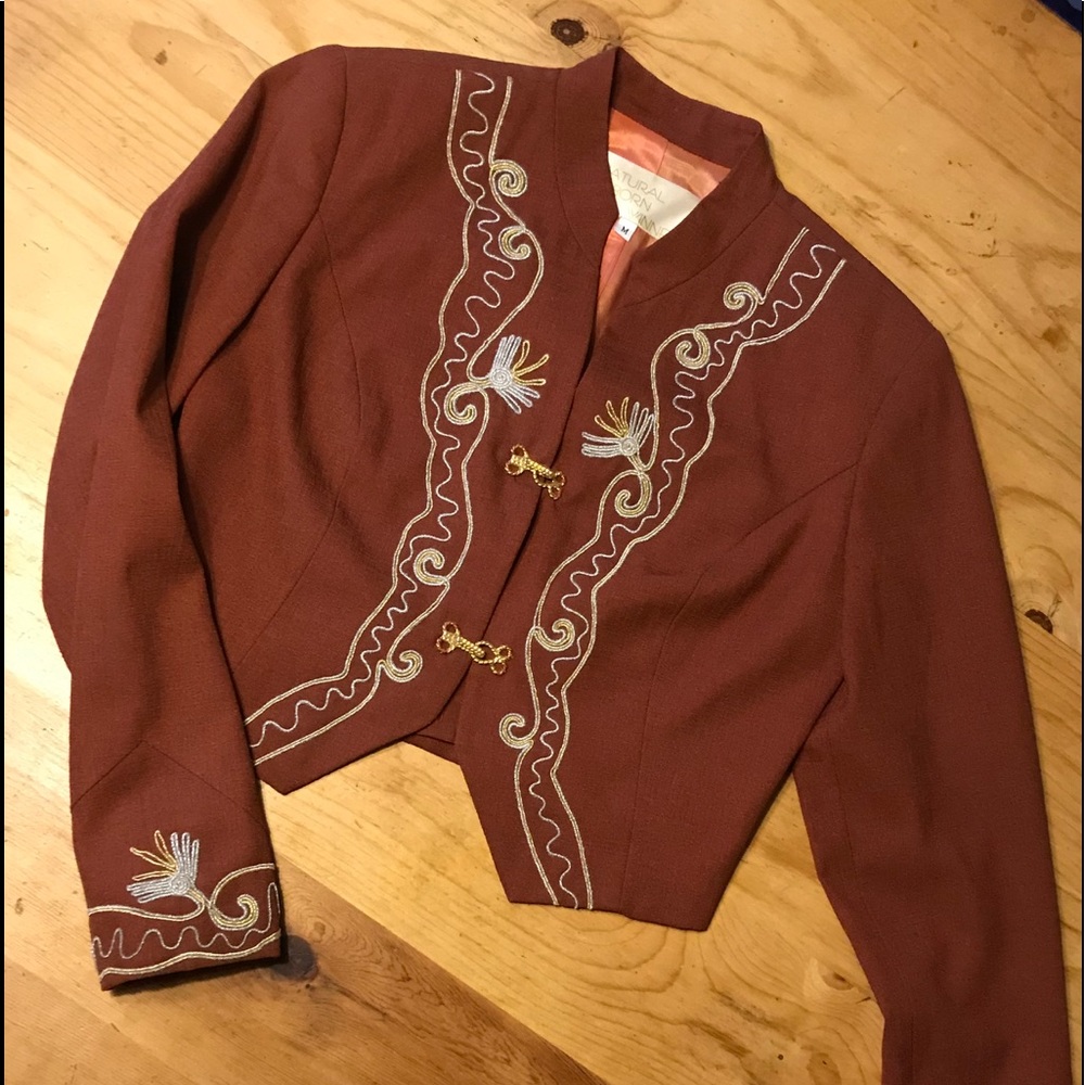 Embroidered Gold - Bolero Jacket Large Cowboy